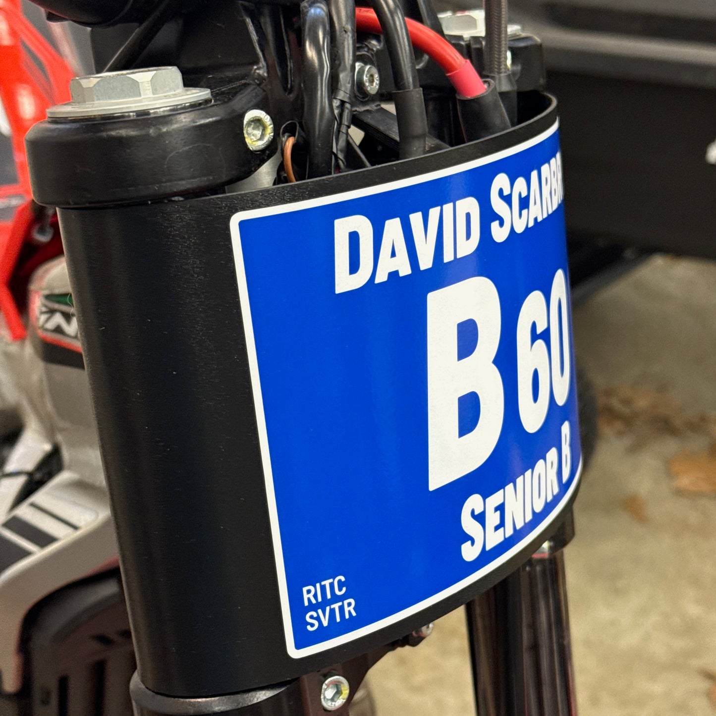 Beta Sincro Number Plate (electric start version)