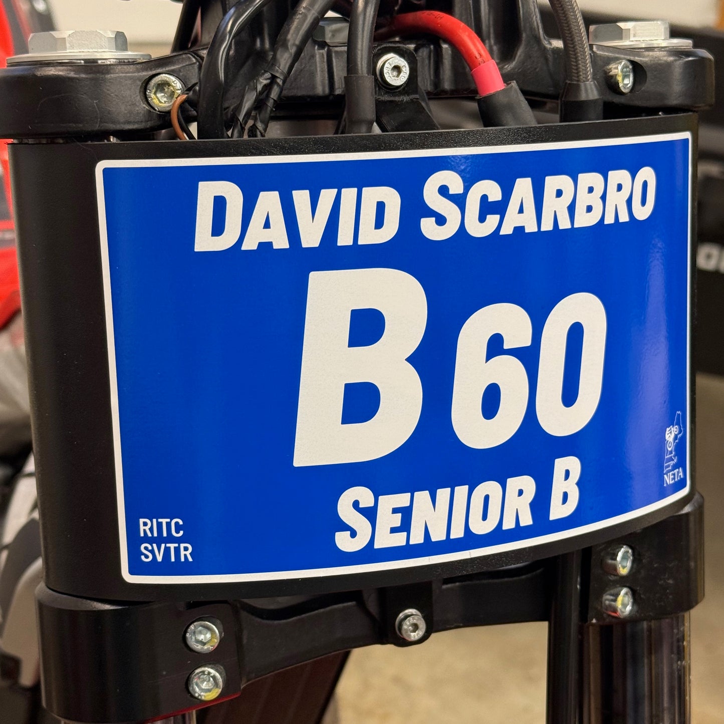 Beta Sincro Number Plate (electric start version)